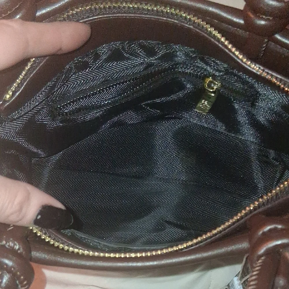 Gucci Beige and Brown Monogram Satchel